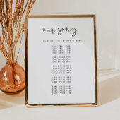 ADELLA Modern Minimalist Wedding Song Lyrics Poster