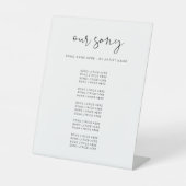 ADELLA Modern Minimalist Wedding Song Lyrics Reclamebord Met Voetstuk (Voorkant)