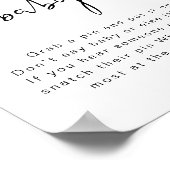 ADELLA Modern Minimalist zeg geen Baby-teken Poster (Hoek)