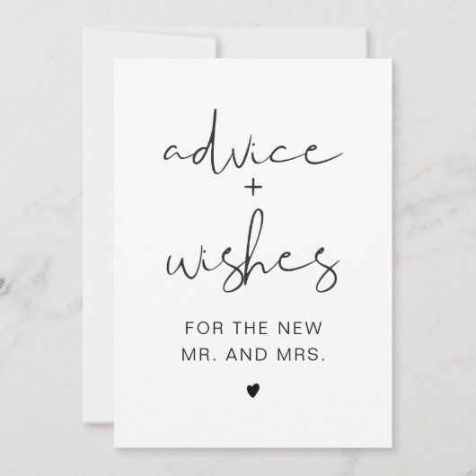 ADELLA Modern minimalistisch advies en wensen Kaart (Voorkant)