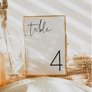 ADELLA - Modern minimalistisch eenvoudig tabelnumm Kaart