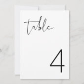 ADELLA - Modern minimalistisch eenvoudig tabelnumm Kaart (Achterkant)