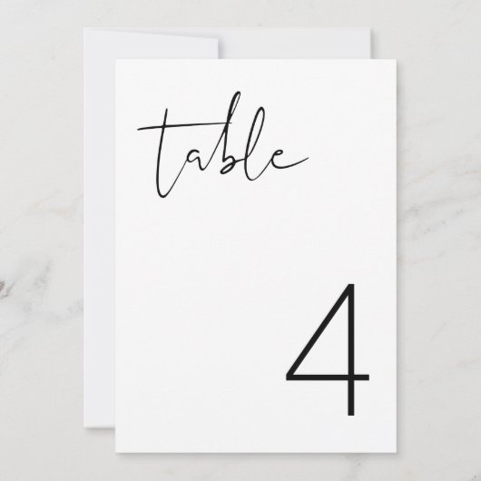 ADELLA - Modern minimalistisch eenvoudig tabelnumm Kaart (Achterkant)