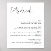 ADELLA Modern Minimalistisch Laten we Drink Bar Me Poster (Voorkant)