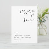 ADELLA Modern Minimalistisch Spaans Save the Date Kaart (Staand voorkant)