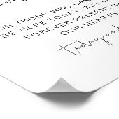 ADELLA Modern Minimalistisch 'Ter nagedachtenis aa Poster (Hoek)