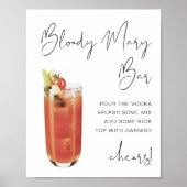 ADELLA Modern Minimalistische Bloody Mary Bar Bord Poster (Voorkant)