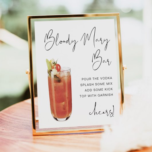 ADELLA Modern Minimalistische Bloody Mary Bar Bord Poster