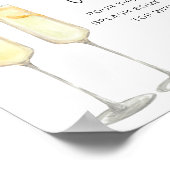 ADELLA Modern Minimalistische Bruids Daiquiri Uur Poster (Hoek)