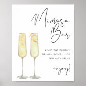 ADELLA Modern Minimalistische Bruids Mimosa Bar Ui Poster (Voorkant)