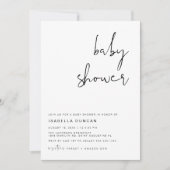 ADELLA Modern minimalistische uitnodiging tot Baby (Voorkant)
