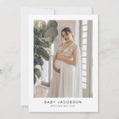 ADELLA Modern minimalistische uitnodiging tot Baby (Achterkant)