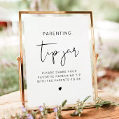 ADELLA Modern Ouderschap Tip Jar en Advice Sign Poster