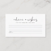 ADELLA Modern Pas getrouwd Advice en Wishes Game K Plaatskaartje (Voorkant)