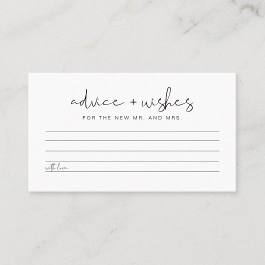 ADELLA Modern Pas getrouwd Advice en Wishes Game K Plaatskaartje (Voorkant)
