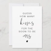 ADELLA Modern raad hoeveel Kisses Bridal-gebaren Kaart (Voorkant)