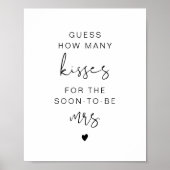 ADELLA Modern raad hoeveel Kisses Bridal-gebaren Poster (Voorkant)