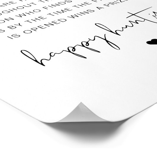 ADELLA Modern Ring Hunt Vrijgezellenfeest Game Poster (Hoek)