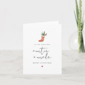 ADELLA Modern Stocking Auntie en oomkerst Feestdagen Kaart (Voorkant)