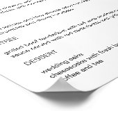 ADELLA- Moderne minimalist Let's Eat Dinner Menu Poster (Hoek)