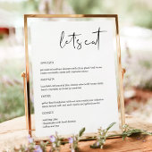 ADELLA- Moderne minimalist Let's Eat Dinner Menu Poster
