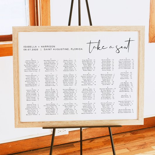 ADELLA Moderne minimalistische alfabetische zitpla Poster