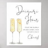 ADELLA Moderne Minimalistische Bruids Daiquiri Uur Poster (Voorkant)
