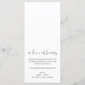 ADELLA - Moderne Minimalistische menuweergave Menu (Achterkant)