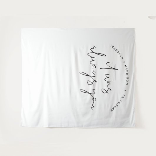 ADELLA Moderne Minimalistische Trouwfotobackdrop Wandkleed (Voorkant (horizontaal))