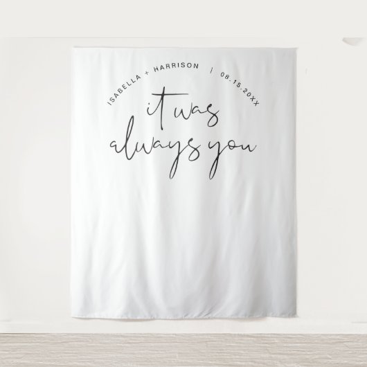 ADELLA Moderne Minimalistische Trouwfotobackdrop Wandkleed (Voorkant)