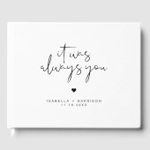 ADELLA Moderne Minimalistische Witte Bruiloft Gastenboek (Voorkant)