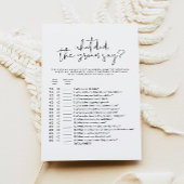 ADELLA Simple Wat zei de Groom Bridal Game Kaart