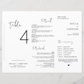 ADELLA Trifold Tafelnummer Menu Programma Kaart (Voorkant)