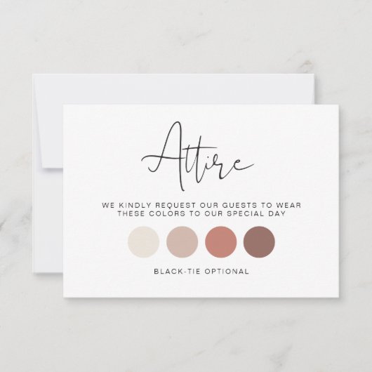 ADELLA Wedding Guest Dress Code Attire Kaart (Voorkant)