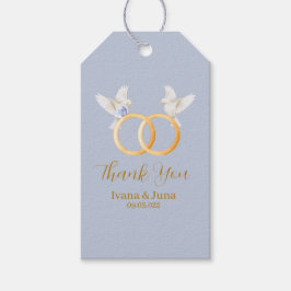 ADELLE Eenvoudige Dusk Blauw Paar Bruiloft Cadeaulabel