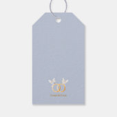 ADELLE Eenvoudige Dusk Blauw Paar Bruiloft Cadeaulabel (Achterkant)