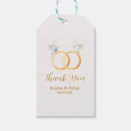 ADELLE Eenvoudige Dusk Blauw Paar Bruiloft Cadeaulabel