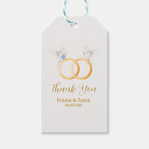 ADELLE Eenvoudige Dusk Blauw Paar Bruiloft Cadeaulabel