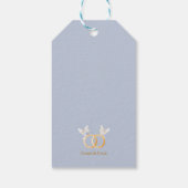 ADELLE Eenvoudige Dusk Blauw Paar Bruiloft Cadeaulabel (Achterkant)