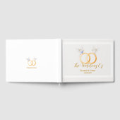 ADELLE Eenvoudige Dusk Blauw Paar Bruiloft Gastenboek (Volledig)