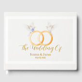 ADELLE Eenvoudige Dusk Blauw Paar Bruiloft Gastenboek (Voorkant)