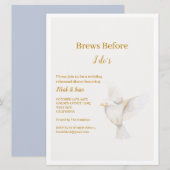 ADELLE Eenvoudige Dusk Blauw Paar Bruiloft Kaart (Voorkant / Achterkant)