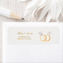 ADELLE Eenvoudige Dusk Blauw Paar Bruiloft Label