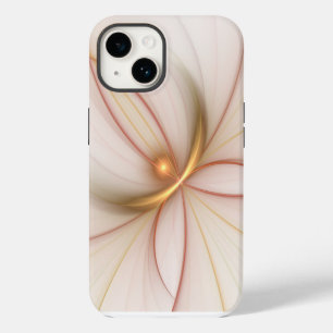 Adellijk Koper En Goud Abstracte Moderne Fractale iPhone 14 Hoesje