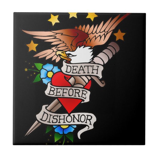  adellijk tattoo tegeltje (Voorkant)