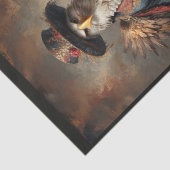 Adellijke Victoriaanse adelaar met hoed Tissuepapier (Detail)
