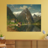 Adelsteen Normann Munken Gard i Esefjorden Canvas Afdruk (Insitu (Woonkamer))