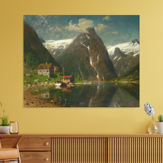 Adelsteen Normann Munken Gard i Esefjorden Canvas Afdruk (Insitu (Woonkamer))