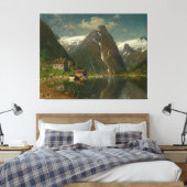 Adelsteen Normann Munken Gard i Esefjorden Canvas Afdruk (Insitu (Slaapkamer))