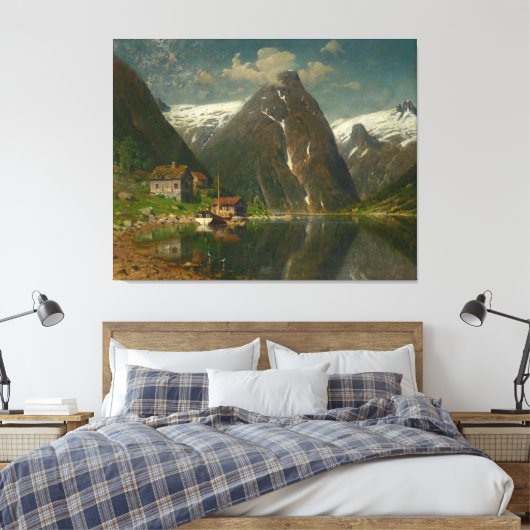 Adelsteen Normann Munken Gard i Esefjorden Canvas Afdruk (Insitu (Slaapkamer))